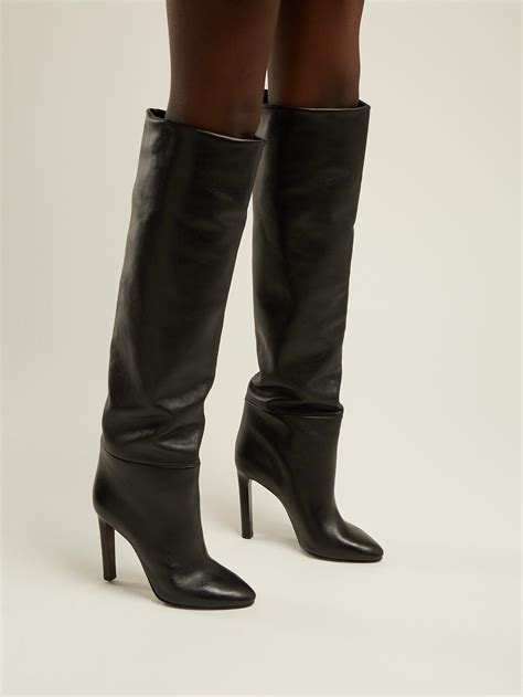 saint laurent knee high boots.